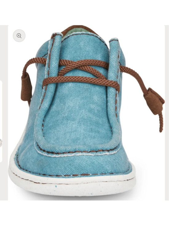Justin Boots Shoes - Justin Women's Casual Canvas Lace-Up Shoes Blue Brown Size 10